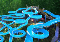 Equipo adulto de la piscina de la diapositiva espiral abierta azul brillante de la fibra de vidrio