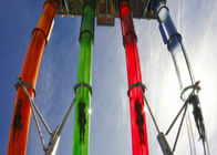 6 huéspedes por los toboganes acuáticos de encargo coloridos de la fibra de vidrio del tiempo