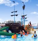Barco pirata de ROHS Mini Water Park Equipment Wood con la diapositiva de la fibra de vidrio