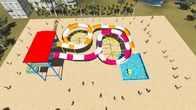 Diapositiva espiral colorida abierta modificada para requisitos particulares 100 Sq.M Floor Space del parque del agua