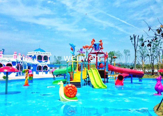 Construcción del parque del agua de la piscina, equipo acuático al aire libre del patio de los niños