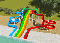 Diapositivas comerciales del diseño del parque del agua, diseño espiral del juego del agua de FRP