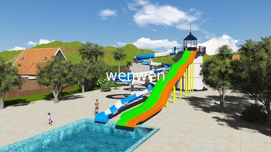 Tobogán acuático de la piscina de la combinación de los deportes de la fibra de vidrio del diseño del parque del agua del SGS