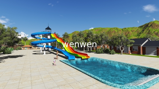 Tobogán acuático de la piscina de la combinación de los deportes de la fibra de vidrio del diseño del parque del agua del SGS