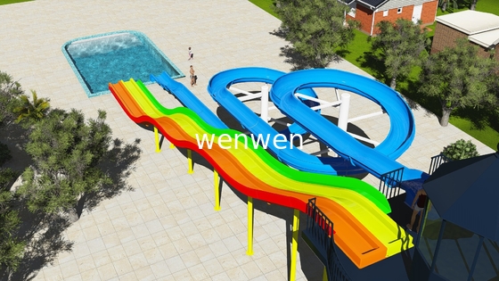 Tobogán acuático de la piscina de la combinación de los deportes de la fibra de vidrio del diseño del parque del agua del SGS